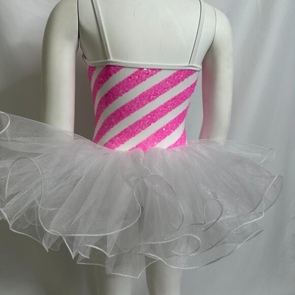 Pink and White Striped Tutu - Picture 2 of 3